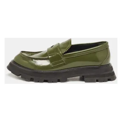 Alexander McQueen Green Leather Wander Loafers Size 39.5