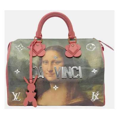 Louis Vuitton Multicolor Leather Da Vinci Speedy Handbag