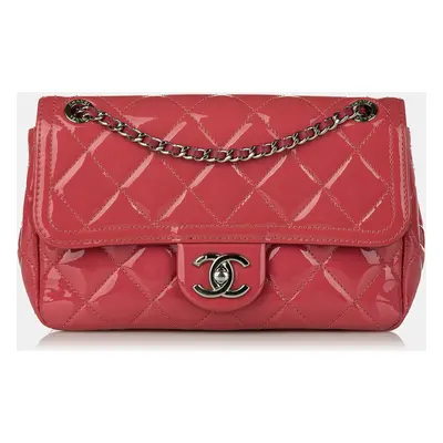 Chanel Pink Small Patent Coco Shine Flap