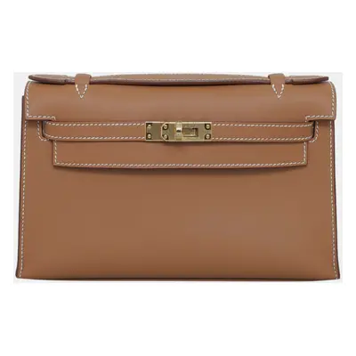 Hermes Gold Kelly Pochette Swift GHW bag