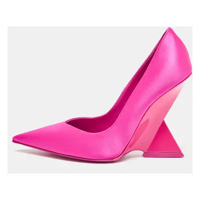 The Attico Fuchsia Satin Cheope Pumps Size