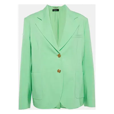 Versace Green Wool Single Breasted Blazer