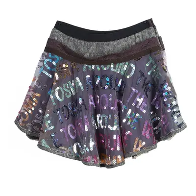 Roma e Tosca Multicolor Sequin Embellished Skirt