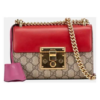 Gucci Multicolor Small GG Supreme Padlock Crossbody