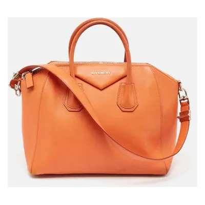 Givenchy Orange Leather Antigona Satchel