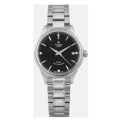 Tudor Black Stainless Steel Style Automatic Women's Wristwatch