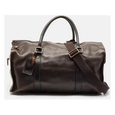 Louis Vuitton Dark Brown Utah Leather Comanche Duffle Bag