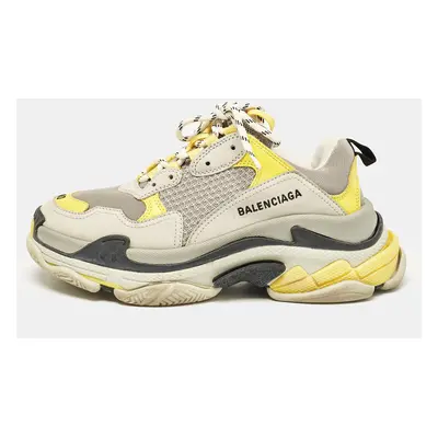 Balenciaga Multicolor Leather and Mesh Triple Low Top Sneakers Size