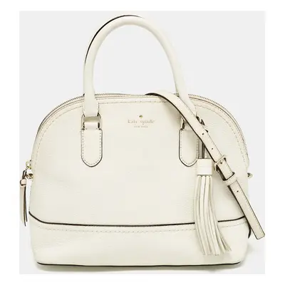 Kate Spade White Leather Carli McCall Street Satchel