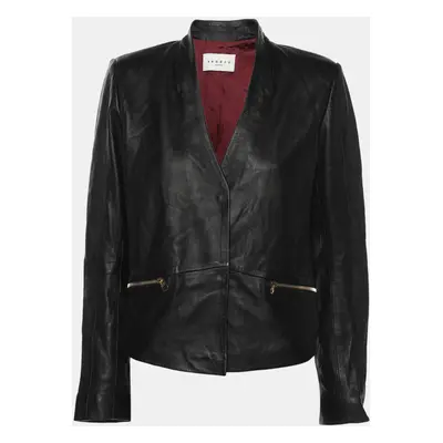 Sandro Black Leather Jacket