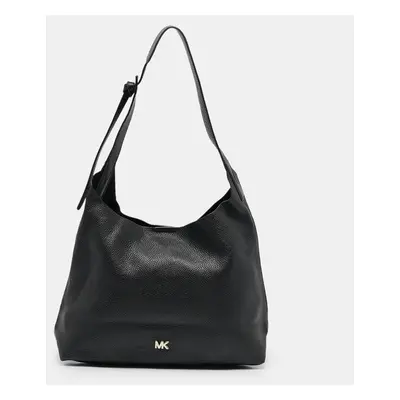 Michael Kors Black Leather Junie Shoulder Bag