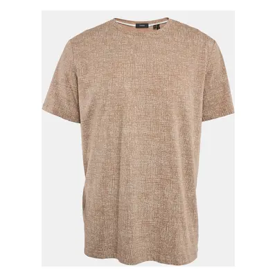 Theory Beige Stone Thordon Print Jersey T-Shirt