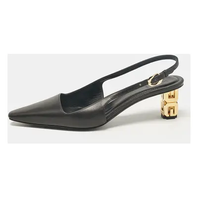 Givenchy Black Leather Slingback Pumps Size