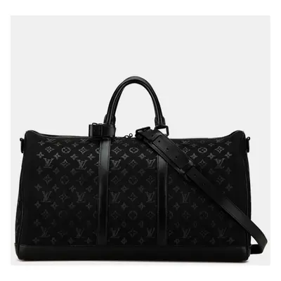 Louis Vuitton Black Monogram Light Up Keepall Bandouliere Travel Bag