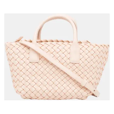 Bottega Veneta Pink Mini Intrecciato Cabat