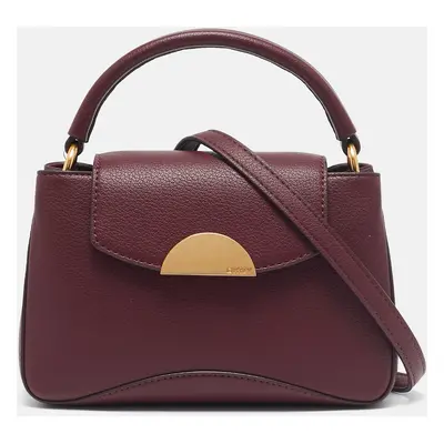 DKNY Burgundy Leather Luna Top Handle Bag