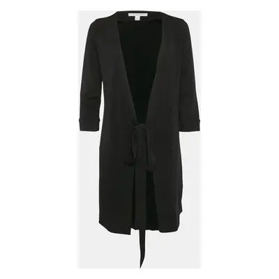 Diane Von Furstenberg Black Jersey New Julian Two Mini Wrap Dress