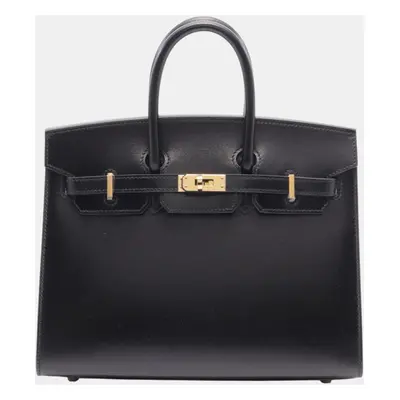 Hermes Birkin Sellier Handbag Black Leather