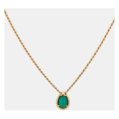 Boucheron Serpent Boheme Malachite 18k Yellow Gold Motif Necklace