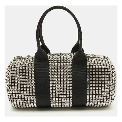 Alexander Wang Black Crystals Mini Cruiser Duffle Bag