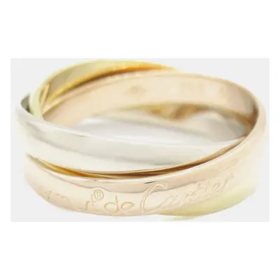 Cartier 18K Yellow, Rose, White Gold Trinity Band Ring EU