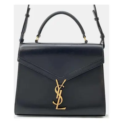 Saint Laurent Black Leather Cassandra Shoulder Bag