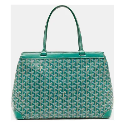 Goyard Green Goyardine Coated Canvas and Leather Bellechasse PM Tote