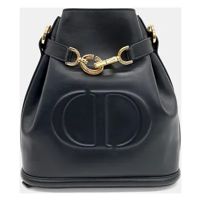 Dior Black Leather Ce Dior Medium Bag