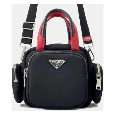 Prada Black Nylon Multi-Pocket Shoulder Bag