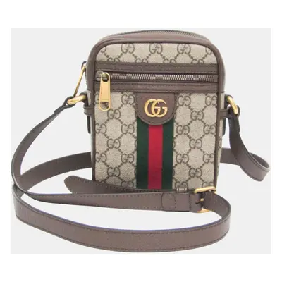 Gucci Beige Brown Ophidia GG Small Shoulder Bag