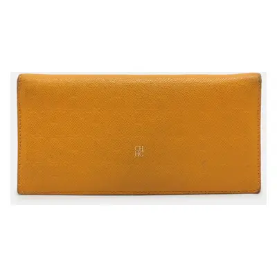 CH Carolina Herrera Yellow Embossed Leather Wallet