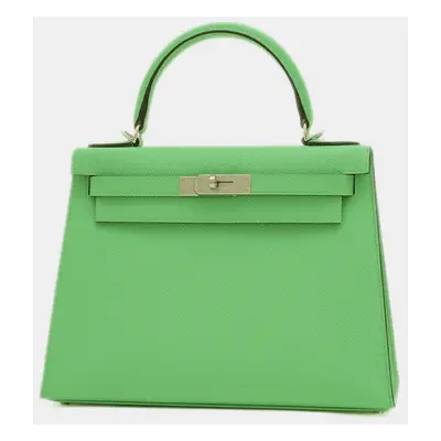 Hermes Vert Comic Epson Kelly Handbag