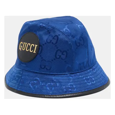 Gucci Blue Canvas Off The Grid GG Supreme Bucket Hat