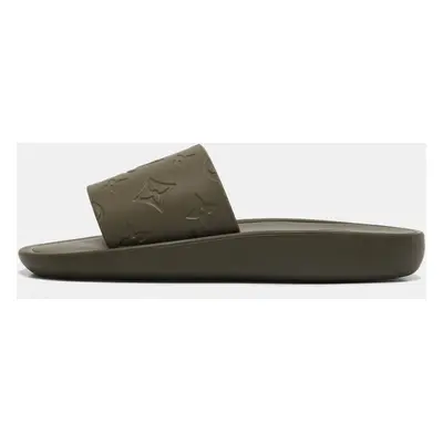 Louis Vuitton Green Green Rubber Sunbath Flat Slides Size