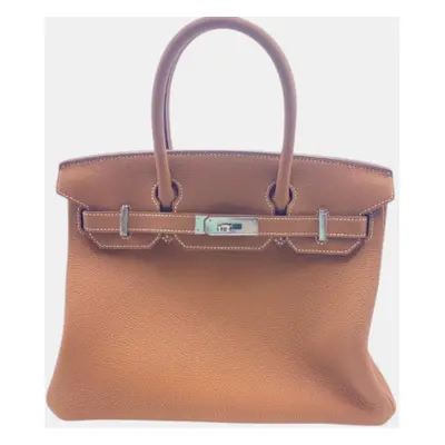 Hermes Gold Togo Leather Birkin Bag