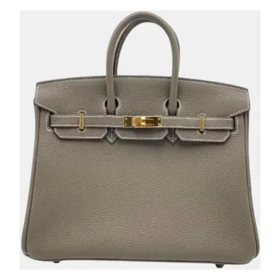 Hermes Etoupe Togo Leather Birkin Bag