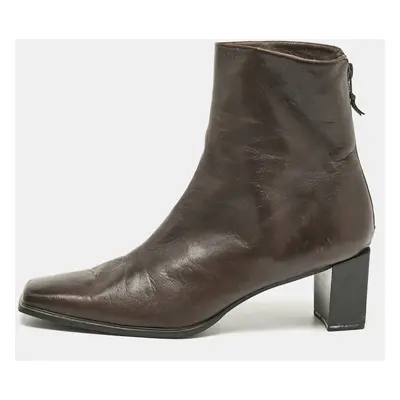 Stuart Weitzman Brown Leather Ankle Length Boots Size 41.5