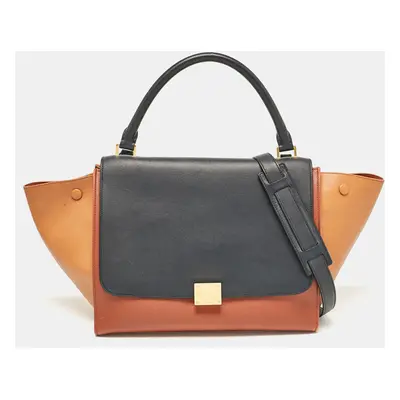 Celine Tricolor Leather Trapeze Top Handle Bag