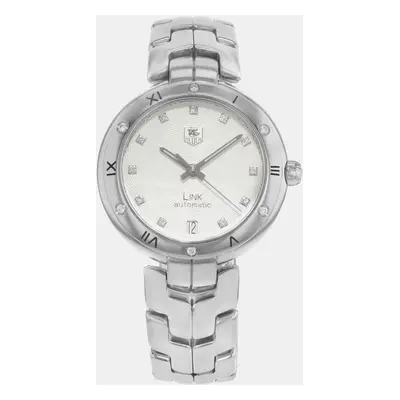 Tag Heuer White Steel Diamonds Link WAT2312.BA0956 Automatic Women's Wristwatch