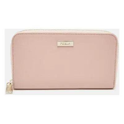 Furla Nude Leather Zip Around Wallet