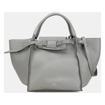 Celine Grey Leather Small Big Satchel Bag