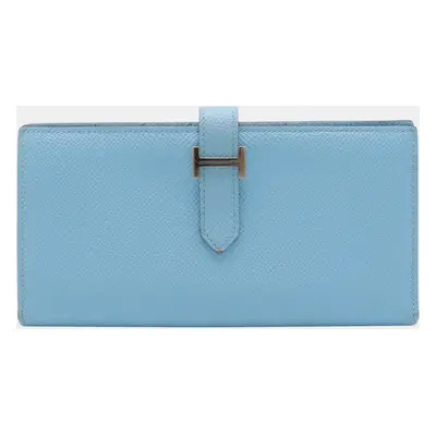 Hermes Leather Bearn Souffle Long Wallet