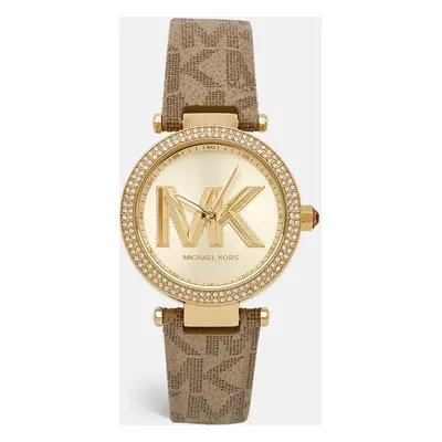 Michael Kors Champagne Gold Tone Stainless Steel PVC Parker MK2973 Women's Wristwatch