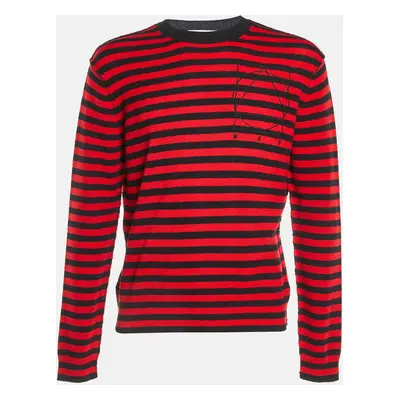 McQ by Alexander McQueen Red Striped Wool Knit Sweater