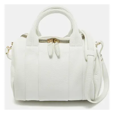 Alexander Wang White Grained Leather Rocco Bag