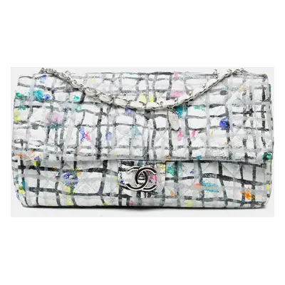 Chanel Multicolor Medium Calfskin Hand Painted Graffiti Flap