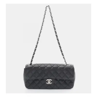 Chanel Black Caviar Skin (Grained Calfskin) Matelasse Shoulder Bag