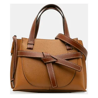 Loewe Brown Mini Gate Top Handle Satchel Bag