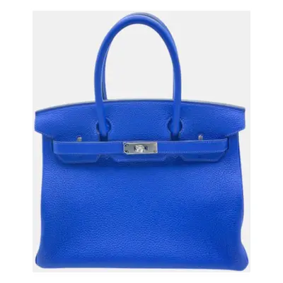 Hermes Blue Royal Togo Leather Birkin Bag