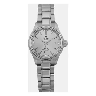 Tudor Silver Diamond Stainless Steel Style Automatic Women's Wristwatch mm